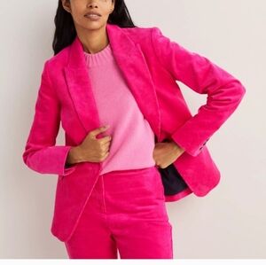 Boden Women's Hot Pink Corduroy Blazer